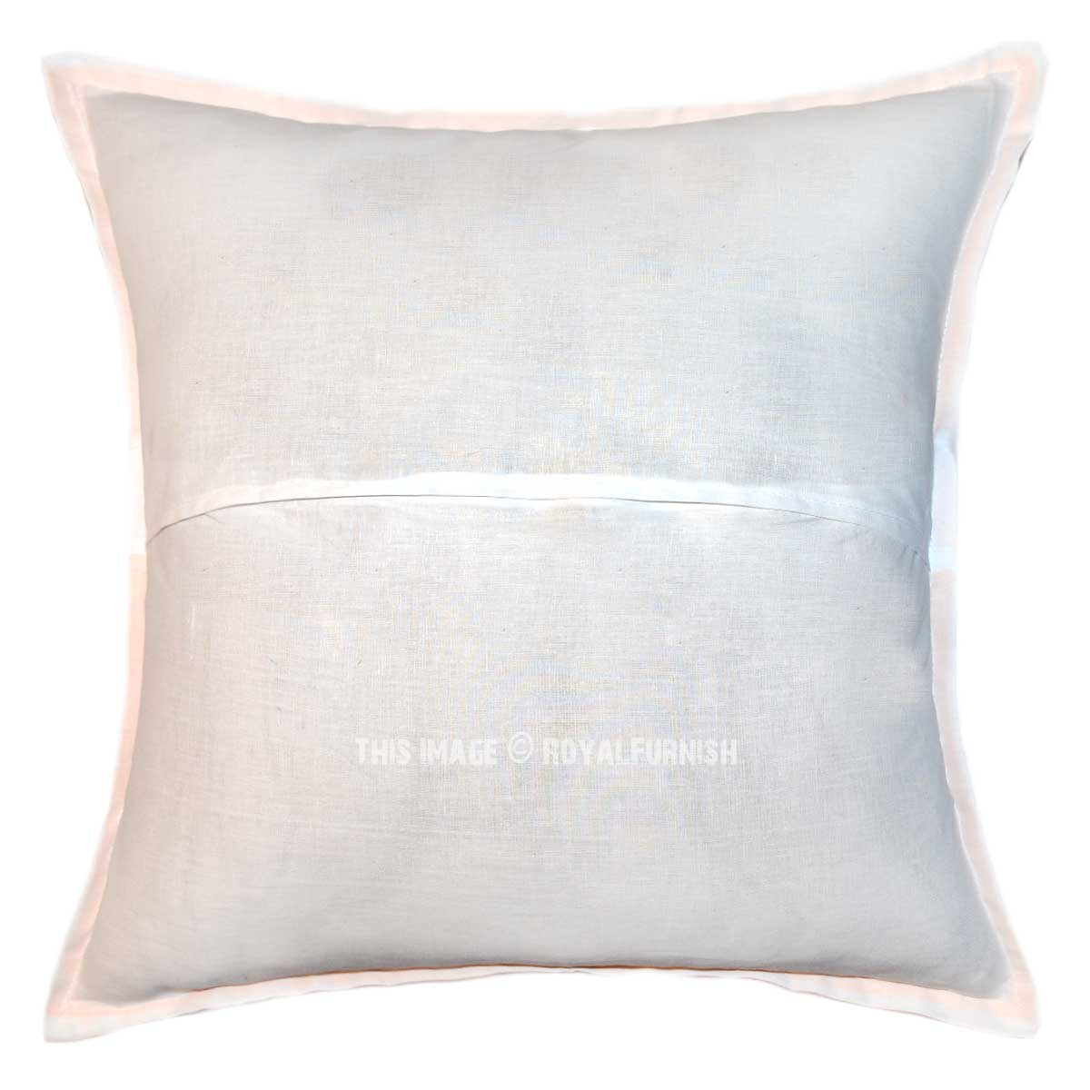 White Unique Cotton Decorative & Accent Square Pillow 16X16