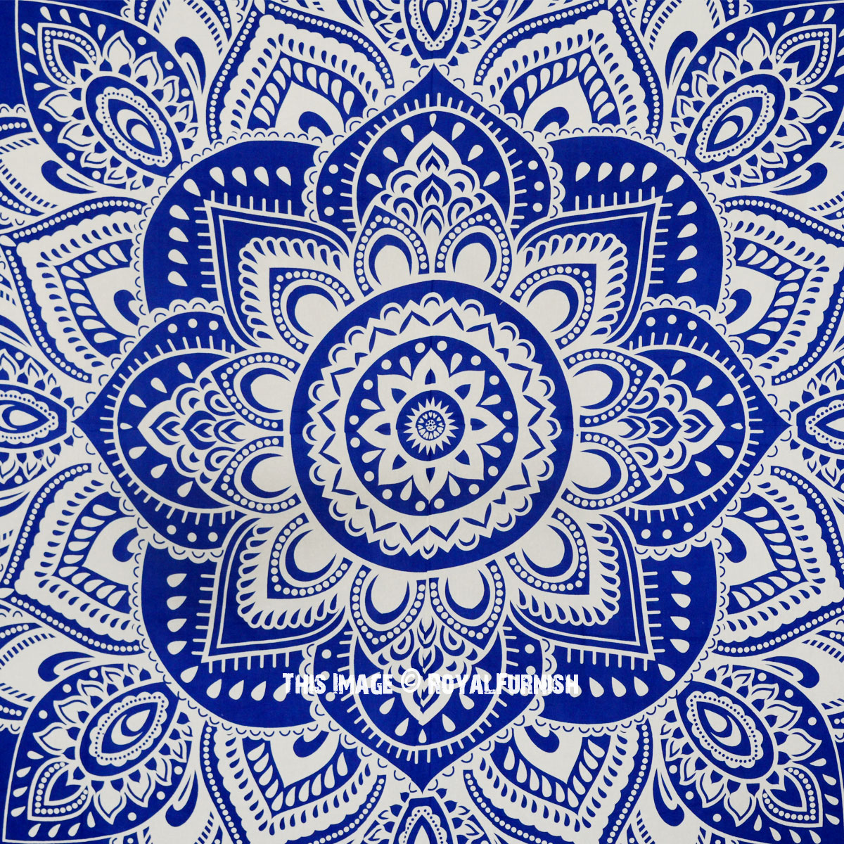Royal Blue Bohemian Dreams Ombre Tapestry Wall Hanging - RoyalFurnish.com