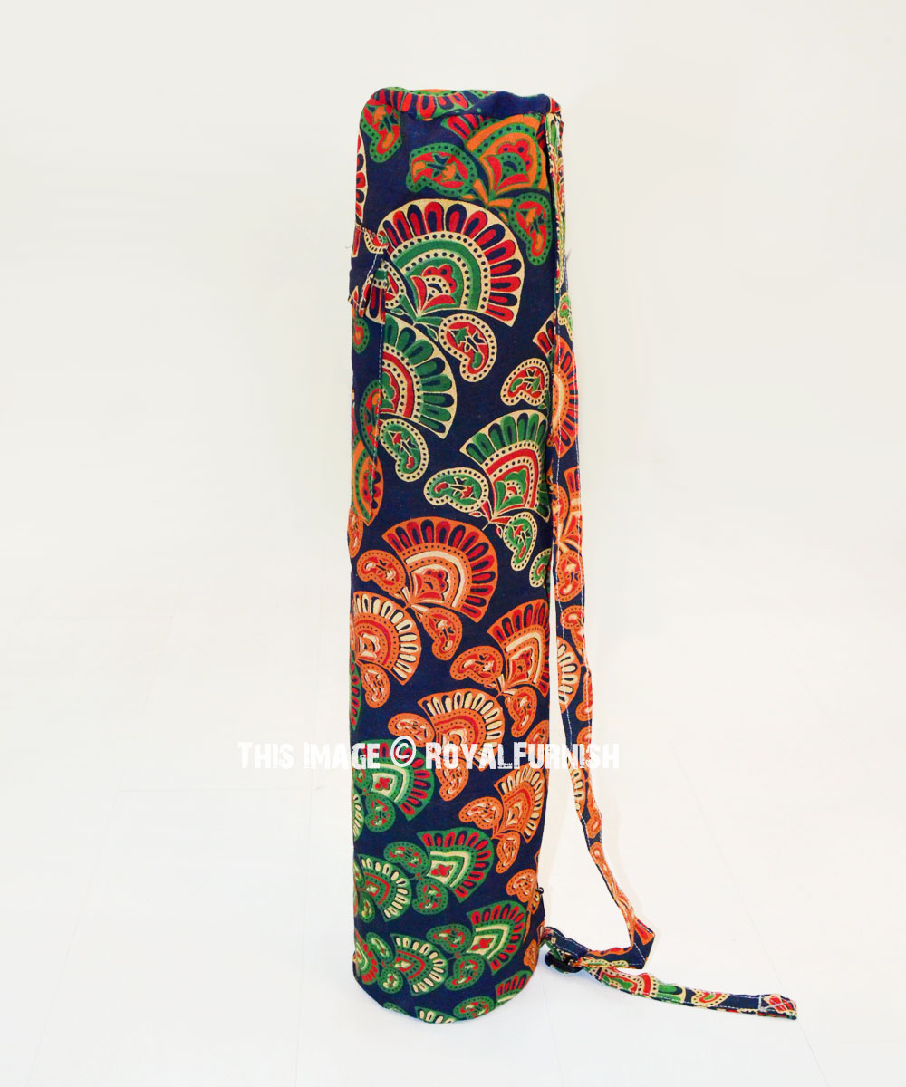 Multi Colorful Blossom Mandala Yoga Mat Bag Cover - RoyalFurnish.com