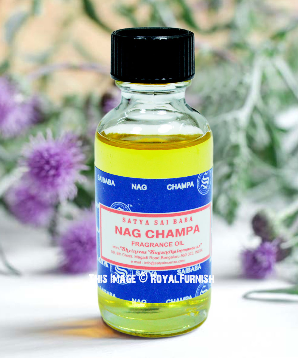 Sri Sai Baba Nag Champa Natural Herbal Massage Oil With Essential Oils  Relaxes