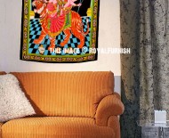 Hindu Deity Goddess Durga on Tiger Cloth Fabric Poster Wall Hanging