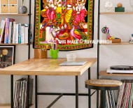 Hindu Deity Lord Shiva Family Fabric Cloth Poster Size Tapestry 30X40 Inch