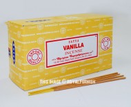 Satya Vanilla Incense Sticks 180 Gram - Set of 12 Boxes of 15 Gram