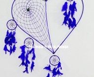 Big Giant Purple Love Heart Dream Catcher Wall Hanging
