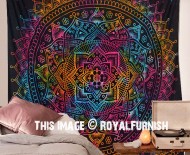 Multi Full Large Rangavalli Mandala Wall Tapestry