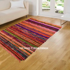 Multicolored Jute Cotton Braided Chindi Area Rugs - Royal Furnish