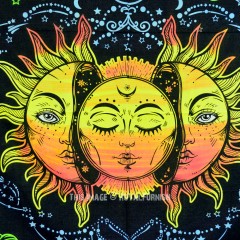 Boho Celestial Sun Moon Stars Wall Tapestries - Royal Furnish