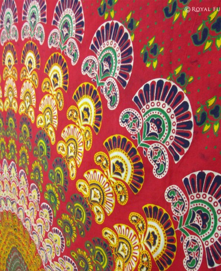 Red Mandala Hippie Bohemian Tapestry Wall Hanging - RoyalFurnish.com
