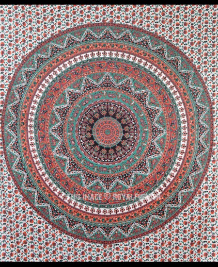 Cool Boho Medallion Circle Mandala Wall Tapestry, Indian Beach Throw ...